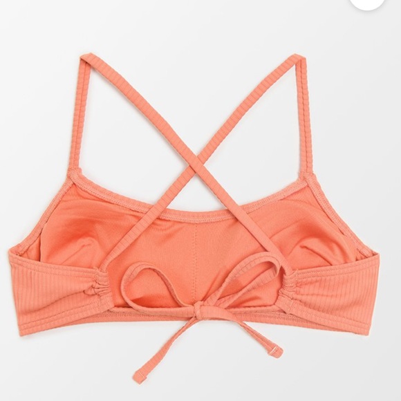 🌴Cupshe Ribbed Orange Bikini Top - Picture 4 of 8
